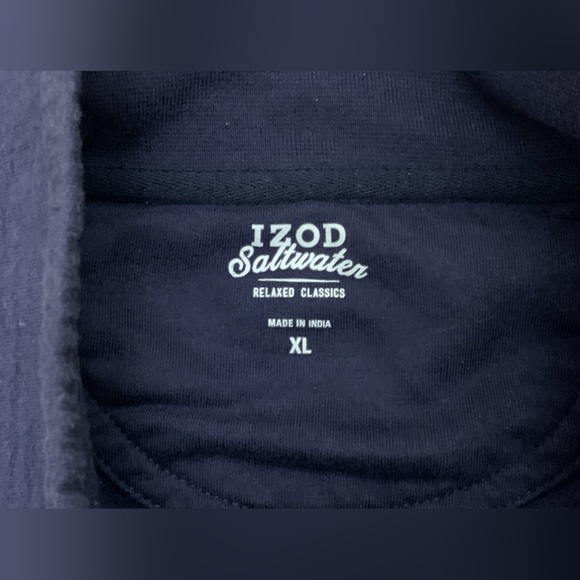 Men's XL Navy Blue Izod Saltwater Relaxed Classics Shirt - Picture 5 of 10